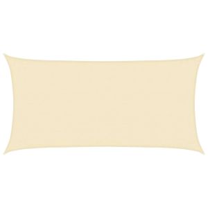 vidaXL toldo de vela crema hdpe 160 g/m² 3x6 m