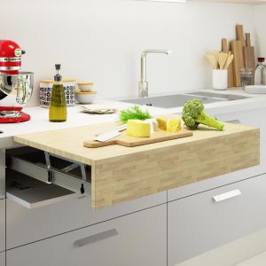 Emuca corrediças para mesa extensível e elevatória oplà top, alumínio, aço