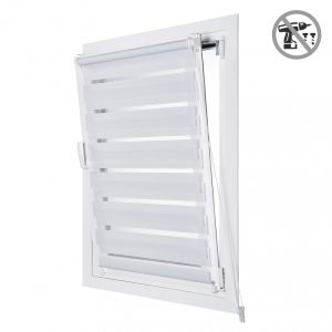 Estore de rolo noite e dia easyfix, instalação sem furar branco 75 x 180 cm