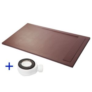 Base de duche de resina 100x80 premium ambiente chocolate ral 8017 80x100