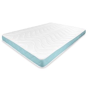 Colchon visco 15, viscoelastico, 90x190, blanco/azul turquesa, altura 15cm