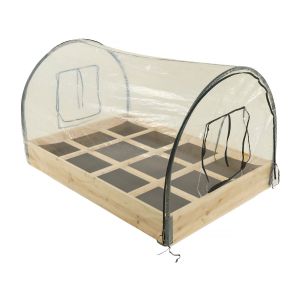 Horta quadrada de madeira 116 x 81 x 67,5 cm "muscari" - com moldura para c