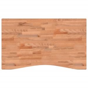 vidaXL tablero de escritorio madera maciza de haya 100x(55-60)x1,5 cm