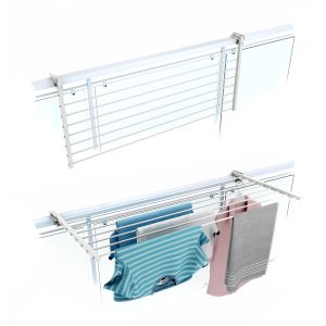 Varal dobrável para terraço 118 cm, foxydry duo branco