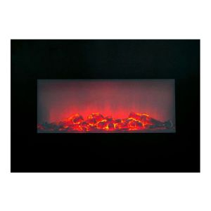 Aquecedor de parede edco - aquecedor 80 cm 1800 w - LED efeito fogo aberto
