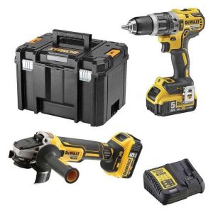 Pack de 2 ferramentas xr 18v (dcd796 + dcg405) + 2 baterias 5ah + carregado