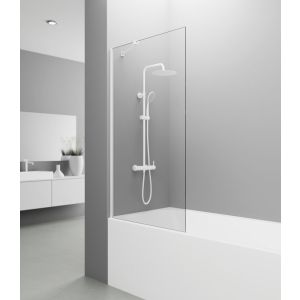 Painel fixo de banheira screen 150x85cm branco + braço ajustável