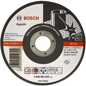 Disco de corte Bosch para metal com cubo plano - 1,0x125mm - aço inoxidável