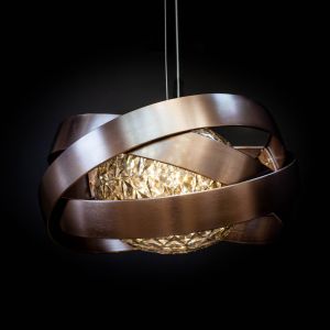 Candeeiro suspenso de teto 18 w cosmic embrace bronze