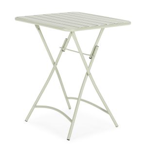 Mesa dobrável de metal perla para jardim em verde 60x60 cm