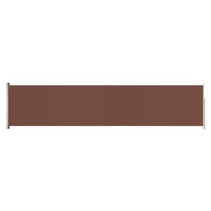 vidaXL toldo lateral retráctil para patio marrón 140x600 cm