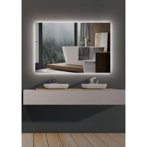 Espelho retroiluminado com luz LED fria -  100 x 70 cm