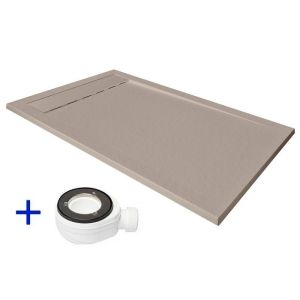 Base de duche de resina 150x90 premium ambiente moka  ral 9001  90x150