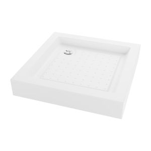 Base de duche antiderrapante 80x80cm, branco