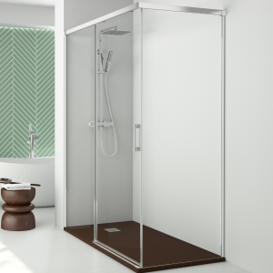 Cabines de duche retangular frente 170 - lateral 70 cm | cromado