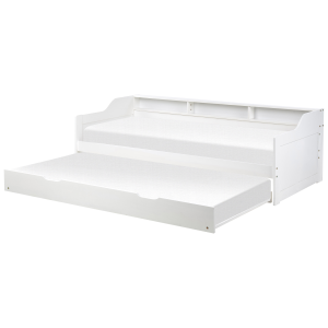 Cama dupla em madeira branca 90 x 200 cm edern