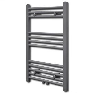 vidaXL radiador toallero de baño recto gris 500 x 764 mm