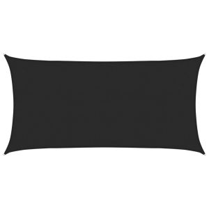 vidaXL toldo de vela negro hdpe 160 g/m² 3x6 m