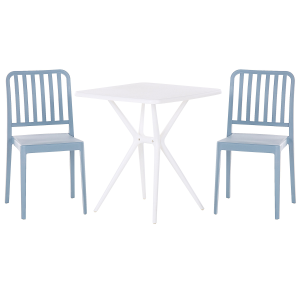 Conjunto de mesa e cadeiras material sintético azul sersale