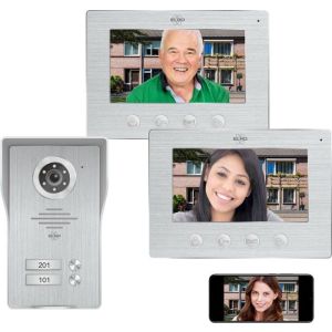 Videoportero ip Wi-Fi elro dv4000ip2 - 2 viviendas - cámara full hd 1080p