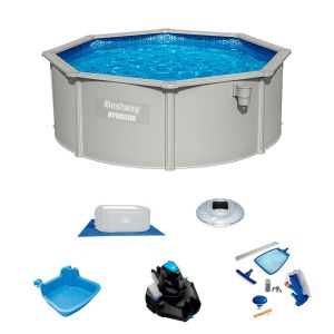 Bestway pool pack hydrium round 360x120 cm mais acessórios de manutenç