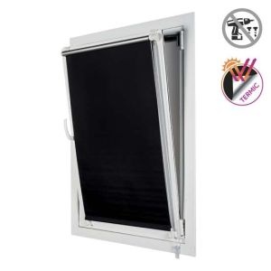 Estores opaco easyfix, estore de rolo instalação sem furar preto 45 x 180cm