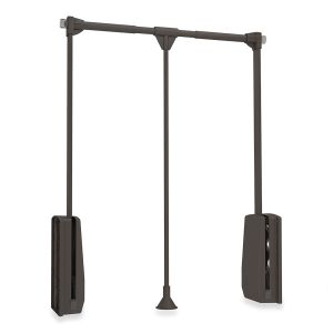 Emuca varão basculante para roupeiro hang, 600 - 830, pintado moka, aço e p