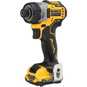 Chave de fenda de bateria Dewalt xr 12v 2ah li-ion sem escova de 8 nm