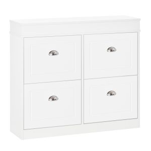 Móvel sapateiro melamina e mdf color blanco 98x24x83cm Homcom