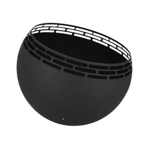 Esschert design brasero en forma de bola enrejado negro