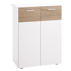Armário casa de banho melamina de madeira color blanco 60x30x 85cm kleankin