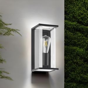 Cgc lighting LED luz de parede externa E27 lanterna cinza  ip54