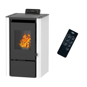Salamandra a pellets a ar anita 7,6 kw branco sannover