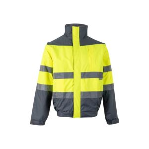 Casaco bicolor av m cinzento/amarelo fluor