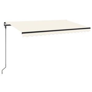 vidaXL toldo retráctil manual crema 450x300 cm