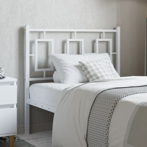 Cabeceira de cama 90 cm metal branco