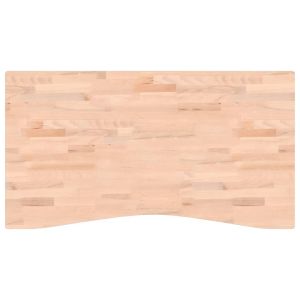 vidaXL tablero de escritorio madera maciza de haya 110x(55-60)x4 cm
