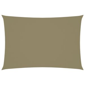 vidaXL toldo de vela rectangular tela oxford beige 2,5x4,5 m