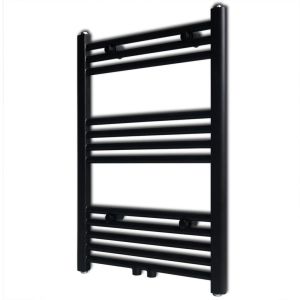 vidaXL radiador toallero de baño recto negro 500 x 764 mm