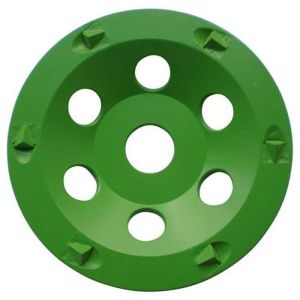 Placa de revestimento pcd green grinder d.180 x al.22,23 mm x 6 pkd 4,5 mm