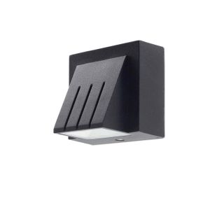 Farol de parede exterior smd integral 656 preto azabak