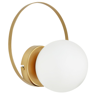 Candeeiro de parede em metal dourado 25 cm snowy