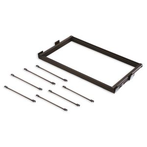 Emuca kit de 7 porta-calças e estrutura de corrediça para armários mokka, f