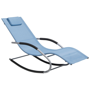 Cadeira lounge/relax metal azul carano