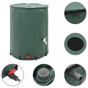 vidaXL tanque de agua de lluvia plegable 750 l