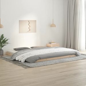 Cama 200x200 cm madeira de pinho maciça