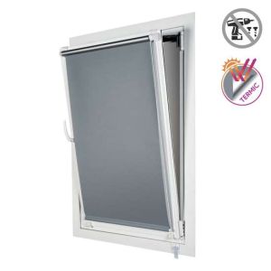 Estores opaco easyfix estore de rolo instalação sem furar prata 120 x 180cm