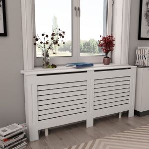 Cobertura de radiador 172x19x81,5 cm mdf branco