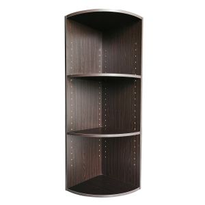 Rebecca Mobili Estante de canto Wenge Aglomerado 3 Prateleiras modulares