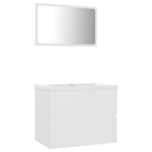 Conjunto de móveis de casa de banho contraplacado branco